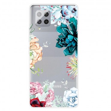 TPU gél tok "Lush Flowers" Samsung Galaxy A42 5G készülékekhez