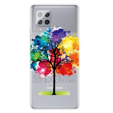 TPU gél tok "Rainbow Tree" Samsung Galaxy A42 5G készülékekhez