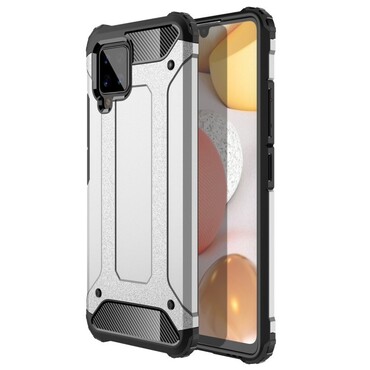 Strapabíró tok "Rock" Samsung Galaxy A42 5G készülékekhez - ezüst