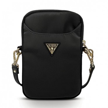 Eredeti Guess táska "Nylon Triangle" max 8 inches méretű mobilkészülékekhez - fekete Eredeti Guess táska "Nylon Triangle" max 8 inches méretű mobilkészülékekhez - fekete