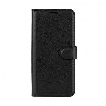 Nyitható tok "Litchi" Nokia 2.4 készülékekhez - fekete