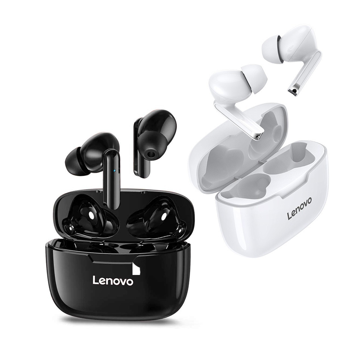 Eredeti Bluetooth In-Ear fülhallgató Lenovo© XT90 hordozható töltőállomással és zajcsökkentő technológiával
