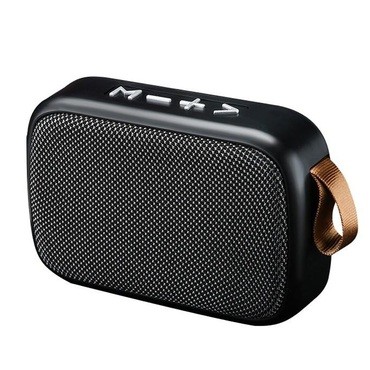 Hordozható Bluetooth hangszóró rendkívüli hangminőséggel "Petite Cloth" - fekete