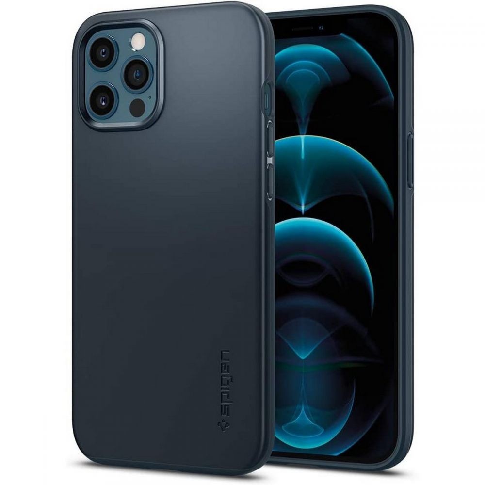 Tok Spigen "Thin Fit" iPhone 12 Pro Max készülékekhez - metal slate