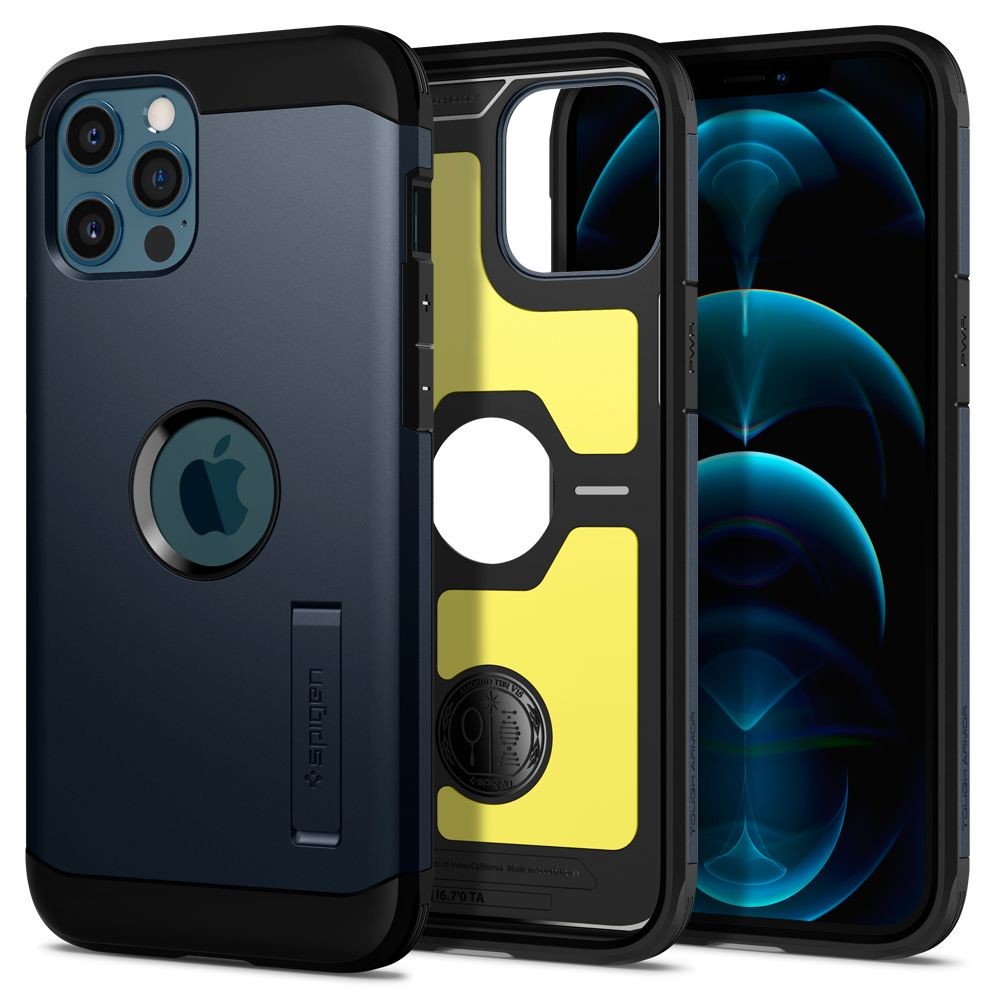 Tok Spigen "Tough Armor" iPhone 12 Pro Max készülékekhez - metal slate