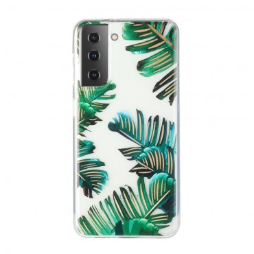 TPU gél tok "Banana Leaves" Samsung Galaxy S21 Plus készülékekhez