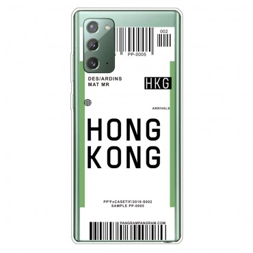 TPU gél tok "Planet Ticket" Samsung Galaxy Note 20 készülékekhez - Hong Kong