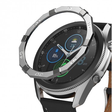 Védő burkolat Ringke "Bezel Styling" Samsung Galaxy Watch 3 45mm készülékekhez - matte silver