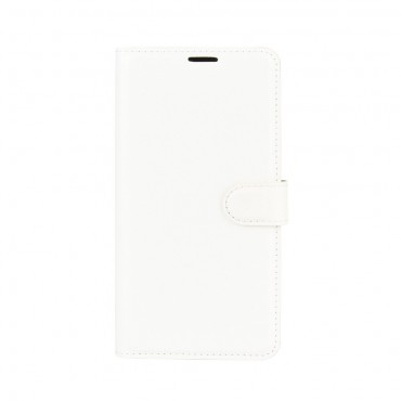 Nyitható tok "Litchi" Motorola Moto G8 Power készülékekhez - fehér