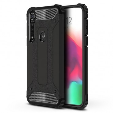 Strapabíró tok "Rock" Motorola Moto G8 Plus készülékekhez - fekete