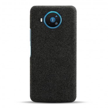 Hibrid tok "Cloth Hardcase" Nokia 8.3 készülékekhez - fekete