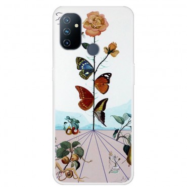 TPU gél tok "Butterfly Vine" OnePlus Nord N100 készülékekhez