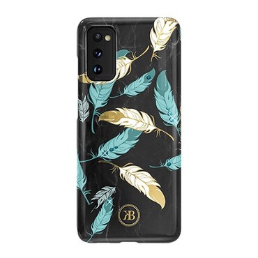 Prémium sötétben világító tok "Spring" Samsung Galaxy S20 készülékekhez - gold feather