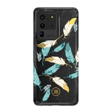 Prémium sötétben világító tok "Spring" Samsung Galaxy S20 Ultra készülékekhez - gold feather