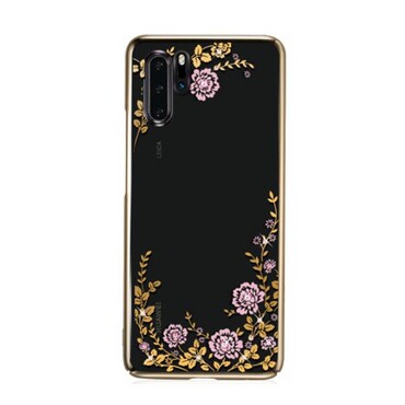 Prémium tok "Flora" Swarovski kristályokkal Huawei P40 készülékekhez - arany