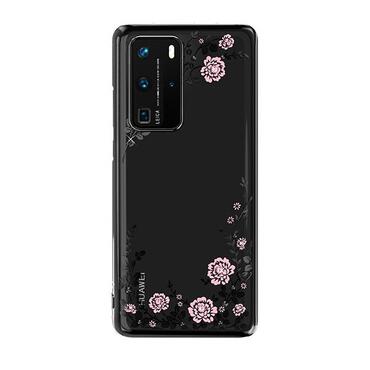 Prémium tok "Flora" Swarovski kristályokkal Huawei P40 Pro készülékekhez - fekete