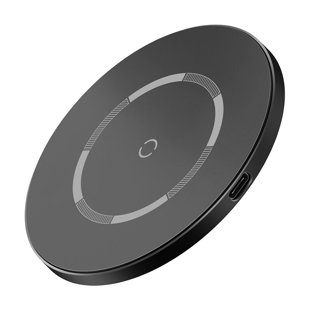 Vezeték nélküli QI töltőállomás Baseus "Simple" gyorstöltéssel iPhone 12 szériás készülékekre - fekete