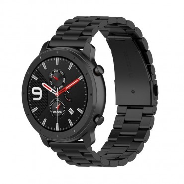 Fém óraszíj rozsdamentes acélból Huawei Watch GT2 42mm készülékekhez - fekete Fém óraszíj rozsdamentes acélból Huawei Watch GT2 42mm készülékekhez - fekete