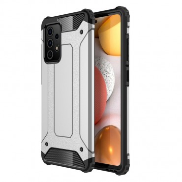 Strapabíró tok "Rock" Samsung Galaxy A72 / Galaxy A72 5G készülékekhez - ezüst