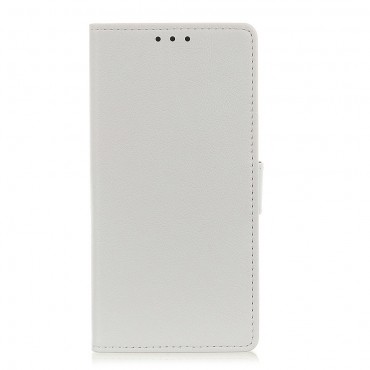 Nyitható tok "Litchi" Samsung Galaxy M51 készülékekhez - fehér