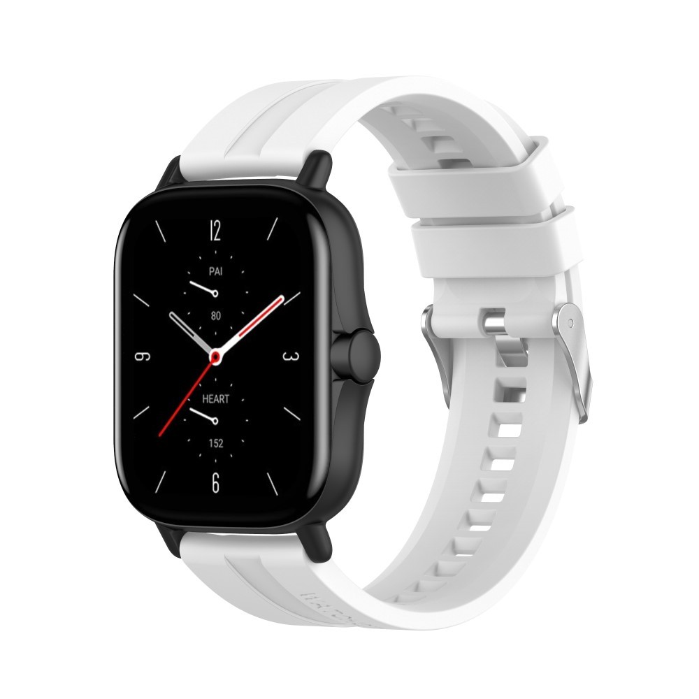 Szilikon óraszíj "Classic" Huami Amazfit Bip / Bip Lite / Bip U / GTS / GTS 2 / GTS 2e / GTS 2 Mini órákhoz - fehér