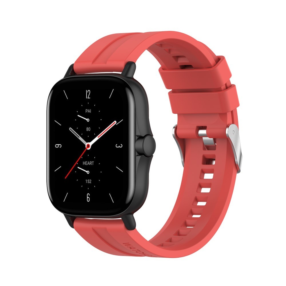 Szilikon óraszíj "Classic" Huami Amazfit Bip / Bip Lite / Bip U / GTS / GTS 2 / GTS 2e / GTS 2 Mini órákhoz - piros