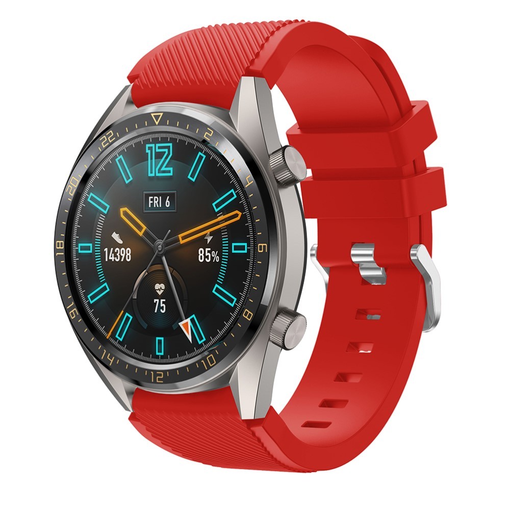 Szilikon óraszíj "The Grip" Garmin Vivoactive 4 / Samsung Galaxy Watch 46mm / Watch 3 45mm / Huawei Watch GT / GT2 46mm / GT 2e / Huami Amazfit Stratos órákhoz - piros