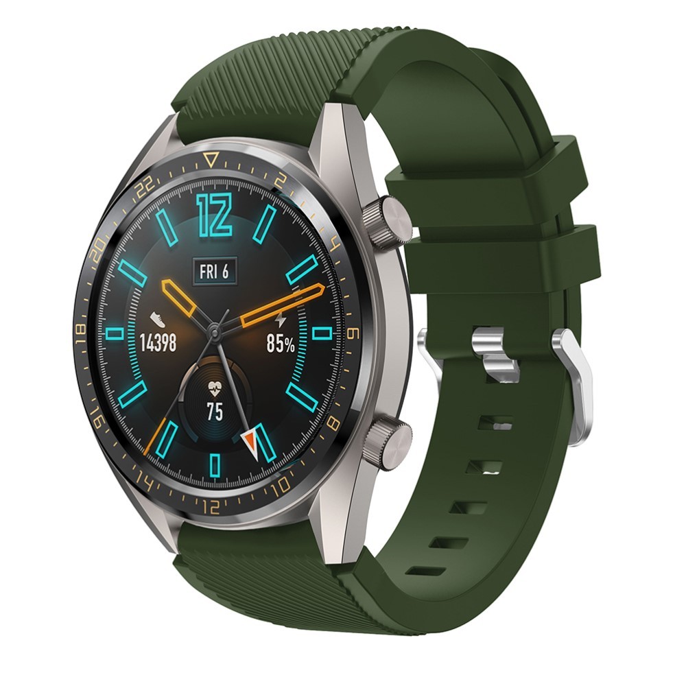 Szilikon óraszíj "The Grip" Garmin Vivoactive 4 / Samsung Galaxy Watch 46mm / Watch 3 45mm / Huawei Watch GT / GT2 46mm / GT 2e / Huami Amazfit Stratos órákhoz - zöld