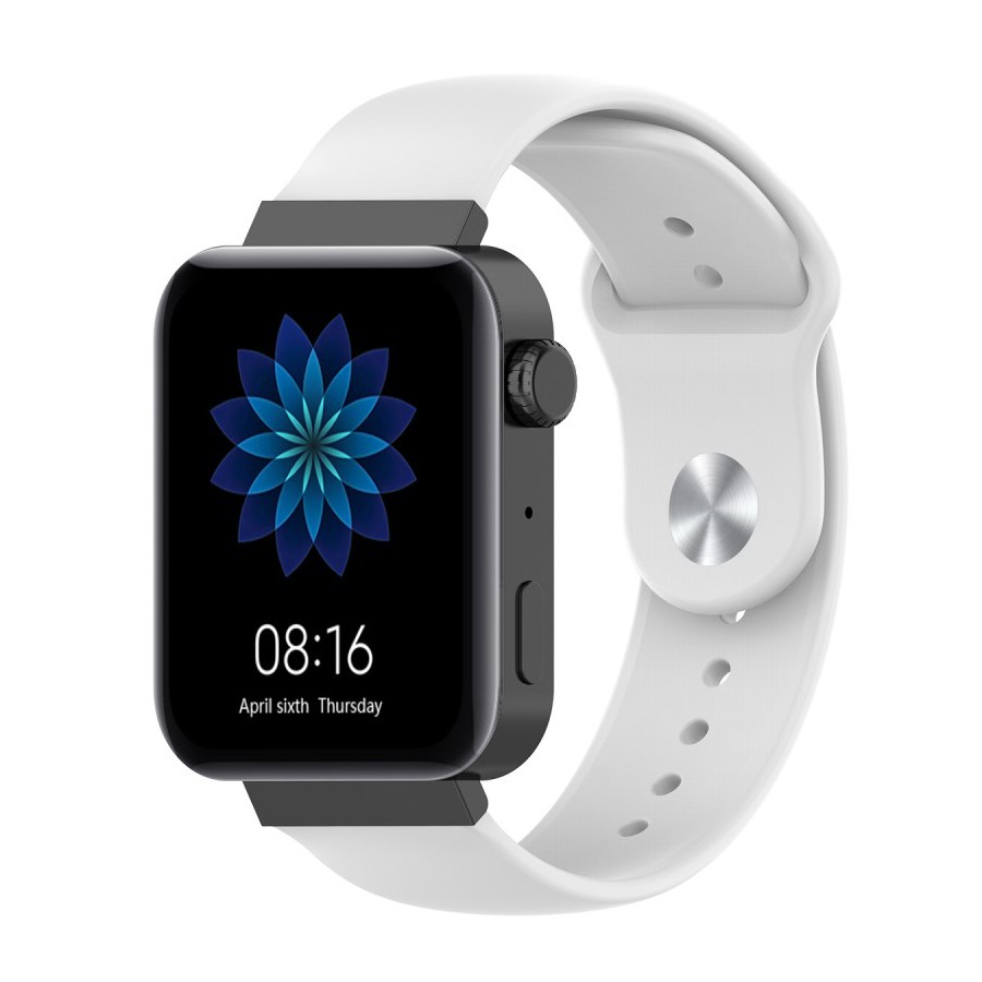 Szilikon óraszíj "Silver Dot" Huawei Talkband B5 órákhoz - fehér