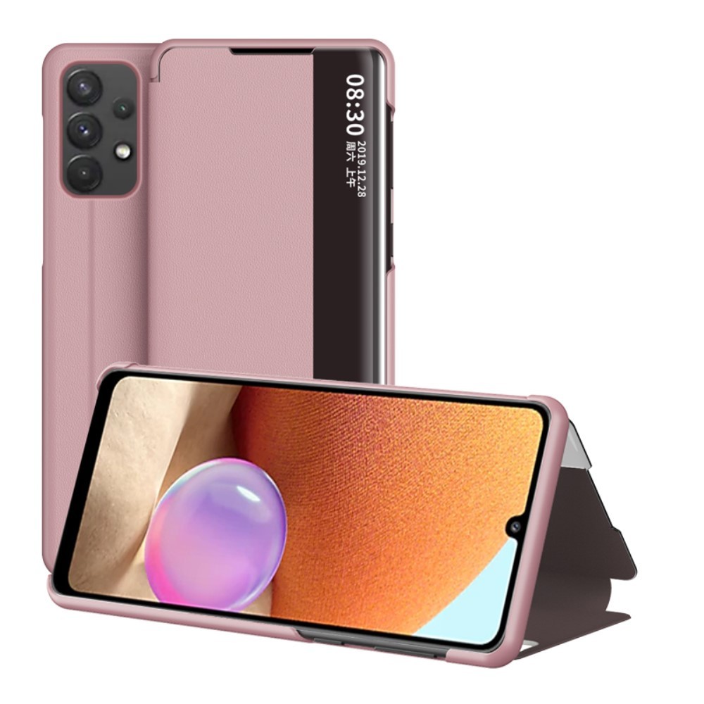 Nyitható tok "Side View" Samsung Galaxy A02s készülékekhez - rózsaszín