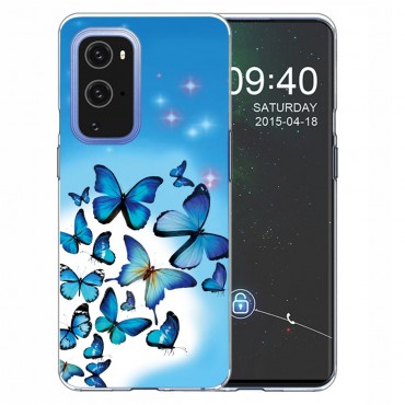 TPU gél tok "Blue Butterflies" OnePlus 9 Pro készülékekhez