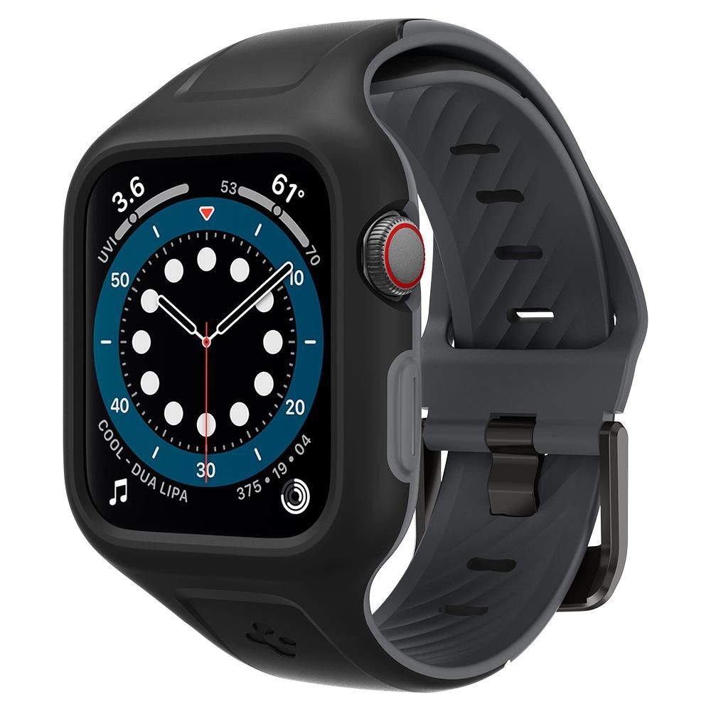 Tok Spigen "Liquid Air Pro" Apple Watch Series 4 / 5 / 6 40mm órákhoz - black