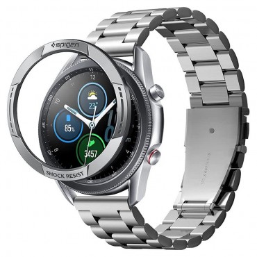 Védőtok Spigen "Chrono Shield" Samsung Galaxy Watch 3 45mm órákhoz - silver