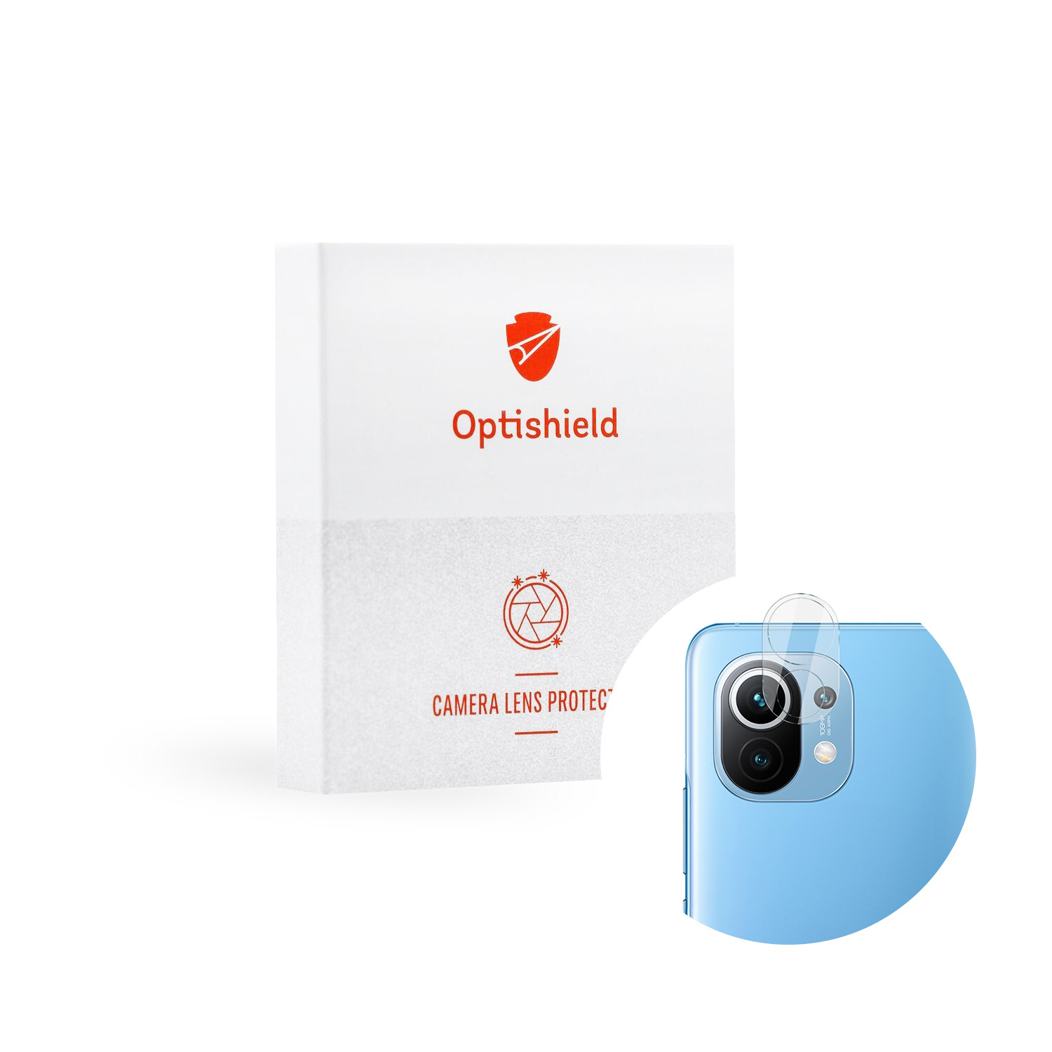 Optishield Pro kiváló minőségű üveg hátsó kamerára Xiaomi Mi 11 készülékekhez