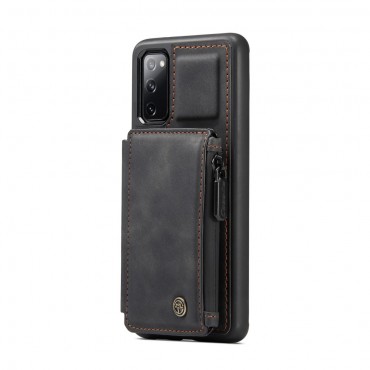 Hibrid tok pénztárcával "Backwallet Zip" Samsung Galaxy S20 FE / S20 FE 2021 készülékekhez - fekete Hibrid tok pénztárcával "Backwallet Zip" Samsung Galaxy S20 FE / S20 FE 2021 készülékekhez - fekete
