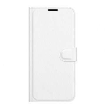 Nyitható tok "Litchi" Motorola Moto G10 / G20 / G30 készülékekhez - fehér