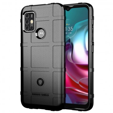 TPU gél tok "Square Grid" Motorola Moto G10 / G20 / G30 készülékekhez - fekete