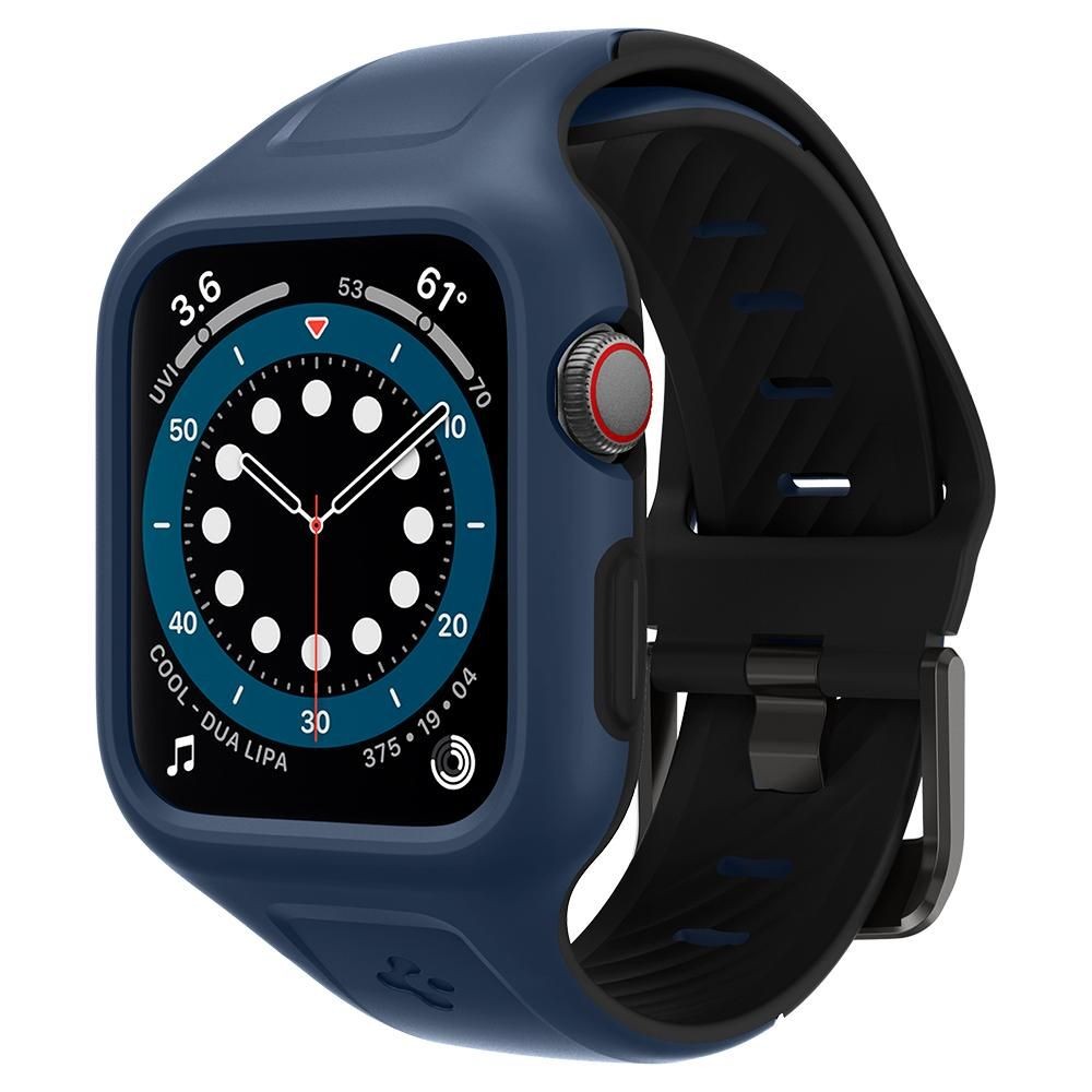Tok Spigen "Liquid Air Pro" Apple Watch Series 4 / 5 / 6 44mm órákhoz - blue
