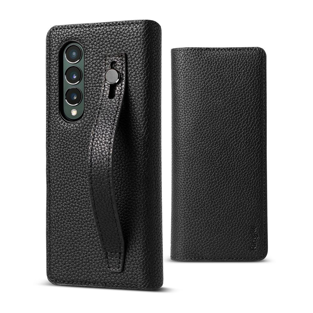Nyitható tok "Signature EZ Strap" Samsung Galaxy Z Fold3 5G készülékekhez - black