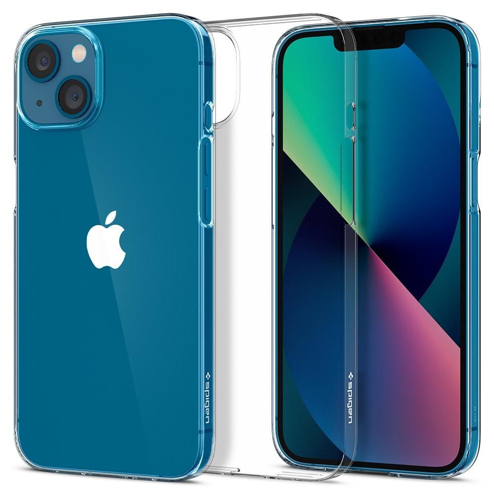 Tok Spigen "Air Skin" iPhone 13 Mini készülékekhez - crystal clear