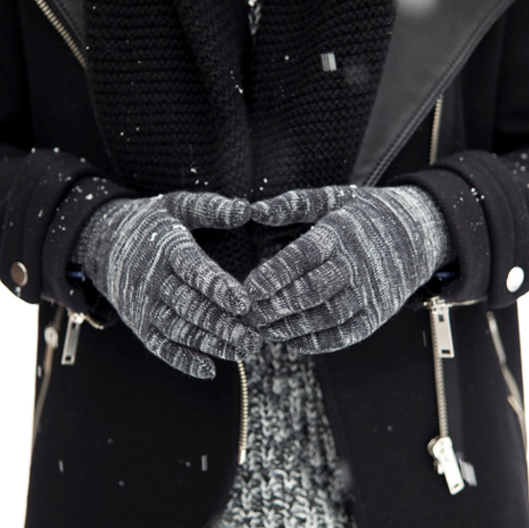 Csodaszép divatos meleg téli touchscreen kesztyű TTgloves - fekete - M