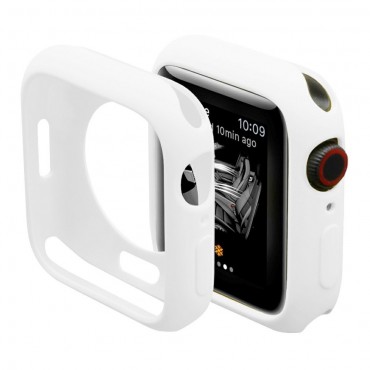 Full body TPU gél tok Apple Watch Series 7 41mm órákhoz - fehér