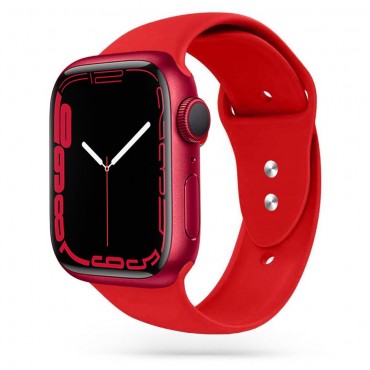 Szilikon óraszíj Apple Watch (38 / 40 / 41 mm) órákhoz "Smooth" - piros