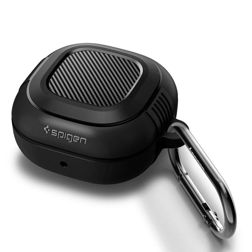 Tok Spigen "Rugged Armor" Samsung Galaxy Buds 2 / Galaxy Buds Pro / Galaxy Buds Live / Galaxy Buds FE fülhallgatókhoz - matte black