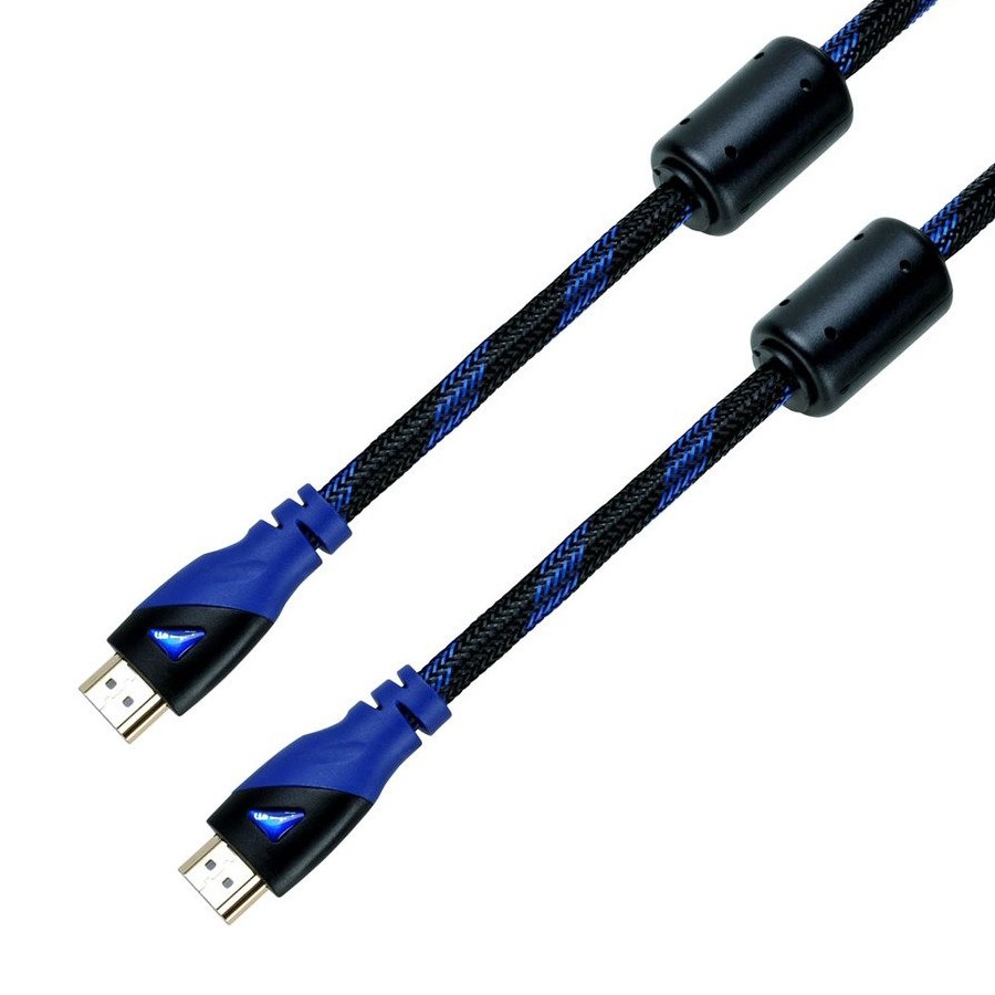 HDMI Kábel Astrum "Vision" - csúcsminőségű HDMI - HDMI 4k kábel - 5m - fekete-kék