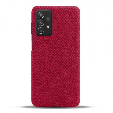 Hibrid tok "Cloth Hardcase" Samsung Galaxy A73 5G készülékekhez - piros