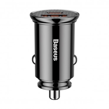Autós töltő Baseus "Circular" USB-C power Delivery 3.0 és USB-A Quick Charge 4.0 gyorstöltéssel - fekete Autós töltő Baseus "Circular" USB-C power Delivery 3.0 és USB-A Quick Charge 4.0 gyorstöltéssel - fekete