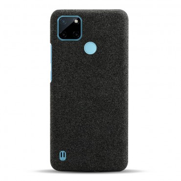 Hibrid tok "Cloth Hardcase" Realme C21Y / C25Y készülékekhez - fekete