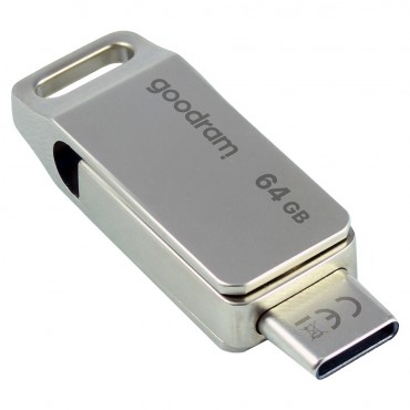 USB kulcs pendrive Goodram "ODA3" 64GB USB 3.2 és USB-C csatlakozóval - ezüst