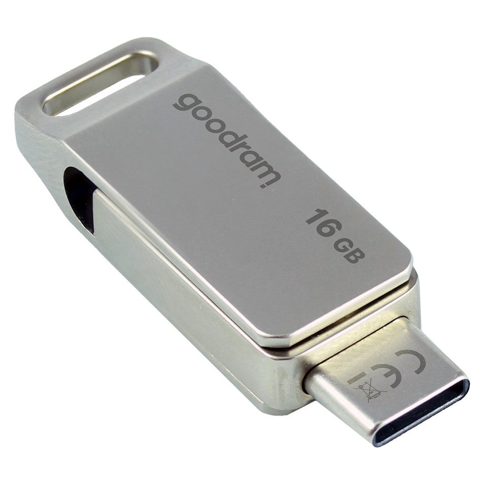 USB kulcs pendrive Goodram "ODA3" 16GB USB 3.2 és USB-C csatlakozóval - ezüst